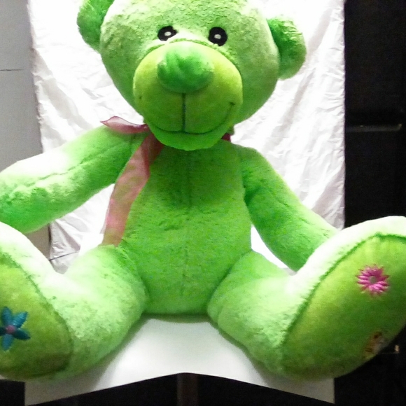 Big Green Spring/Easter Bear stuffed plush - Picture 1 of 6